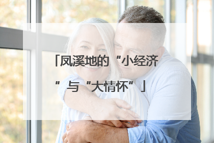 凤溪地的“小经济”与“大情怀”