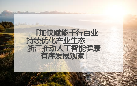 加快赋能千行百业 持续优化产业生态——浙江推动人工智能健康有序发展观察