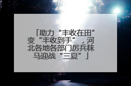 助力“丰收在田”变“丰收到手”，河北各地各部门厉兵秣马迎战“三夏”