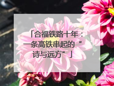 合福铁路十年：一条高铁串起的“诗与远方”