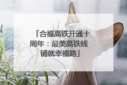 合福高铁开通十周年：最美高铁线 铺就幸福路