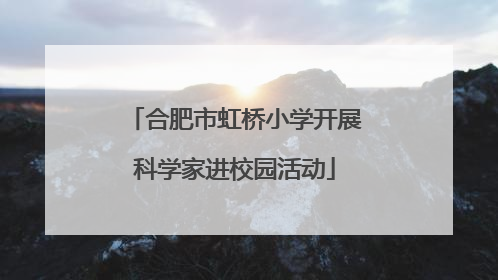 合肥市虹桥小学开展科学家进校园活动
