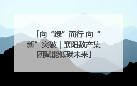 向“绿”而行 向“新”突破｜襄阳数产集团赋能低碳未来