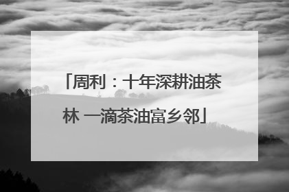 周利：十年深耕油茶林 一滴茶油富乡邻