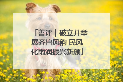 善评｜破立并举展齐鲁风韵 民风化雨润振兴新颜