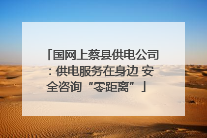 国网上蔡县供电公司：供电服务在身边 安全咨询“零距离”