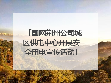 国网荆州公司城区供电中心开展安全用电宣传活动