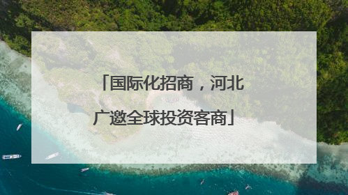 国际化招商，河北广邀全球投资客商