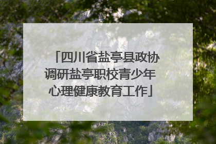 四川省盐亭县政协调研盐亭职校青少年心理健康教育工作