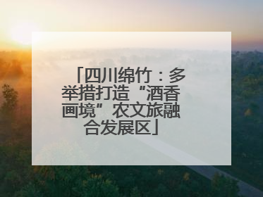 四川绵竹：多举措打造“酒香画境”农文旅融合发展区