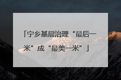 宁乡基层治理“最后一米”成“最美一米”