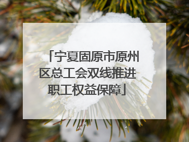 宁夏固原市原州区总工会双线推进职工权益保障