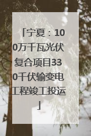 宁夏：100万千瓦光伏复合项目330千伏输变电工程竣工投运