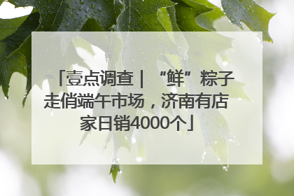 壹点调查｜“鲜”粽子走俏端午市场，济南有店家日销4000个