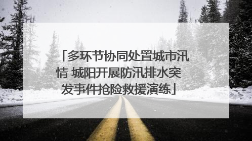 多环节协同处置城市汛情 城阳开展防汛排水突发事件抢险救援演练
