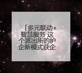 多元联动+智慧服务 这个派出所的护企新模式获企业点赞