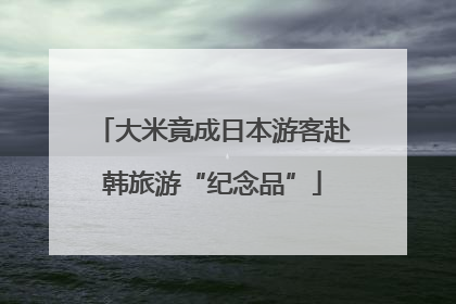 大米竟成日本游客赴韩旅游“纪念品”