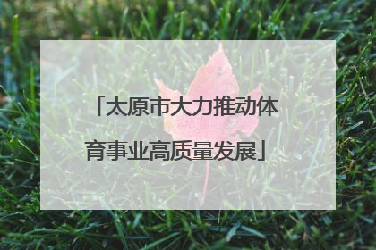 太原市大力推动体育事业高质量发展
