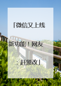 微信又上线新功能！网友：赶紧改