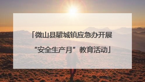 微山县驩城镇应急办开展“安全生产月”教育活动