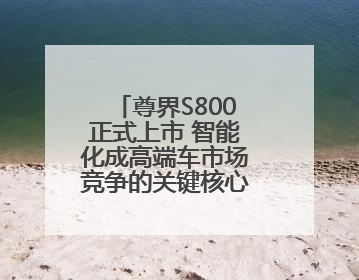 尊界S800正式上市 智能化成高端车市场竞争的关键核心丨新经济观察