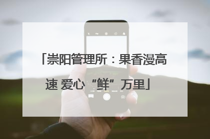 崇阳管理所：果香漫高速 爱心“鲜”万里