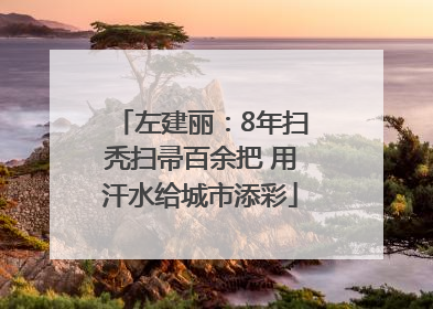 左建丽：8年扫秃扫帚百余把 用汗水给城市添彩