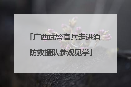广西武警官兵走进消防救援队参观见学