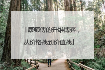 康师傅的升维博弈，从价格战到价值战