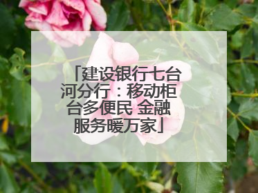 建设银行七台河分行：移动柜台多便民 金融服务暖万家