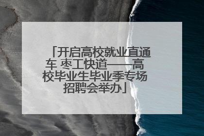 开启高校就业直通车 枣工快道——高校毕业生毕业季专场招聘会举办