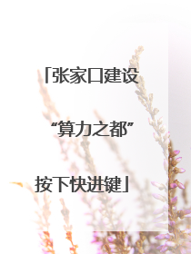 张家口建设“算力之都”按下快进键