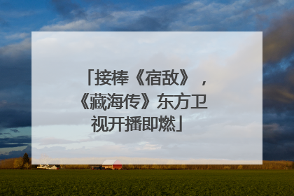 接棒《宿敌》，《藏海传》东方卫视开播即燃