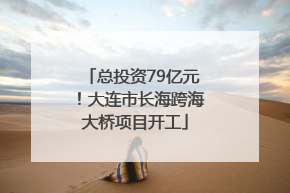 总投资79亿元！大连市长海跨海大桥项目开工