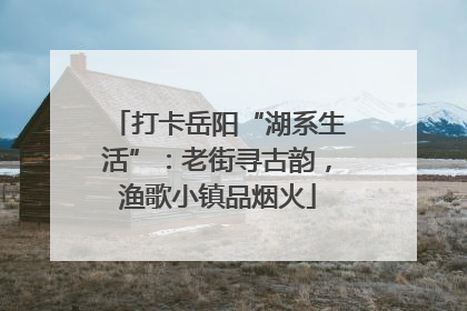 打卡岳阳“湖系生活”：老街寻古韵，渔歌小镇品烟火