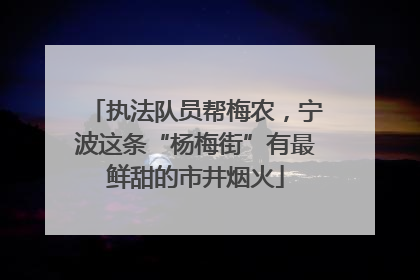 执法队员帮梅农，宁波这条“杨梅街”有最鲜甜的市井烟火