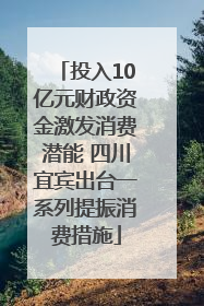 投入10亿元财政资金激发消费潜能 四川宜宾出台一系列提振消费措施