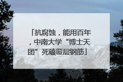 抗腐蚀，能用百年，中南大学“博士天团”死磕覆层钢筋