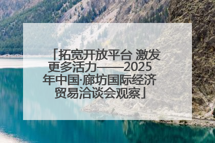 拓宽开放平台 激发更多活力——2025年中国·廊坊国际经济贸易洽谈会观察
