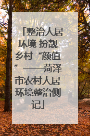 整治人居环境 扮靓乡村“颜值”——菏泽市农村人居环境整治侧记