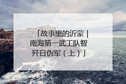 故事里的沂蒙｜南海第一武工队智歼日伪军（上）