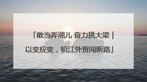 敢当弄潮儿 奋力挑大梁｜以变应变，镇江外贸闯新路