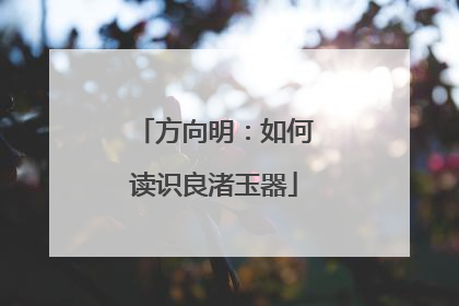 方向明：如何读识良渚玉器