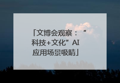 文博会观察：“科技+文化”AI应用场景吸睛