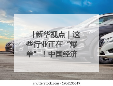 新华视点｜这些行业正在“爆单”！中国经济活力密码