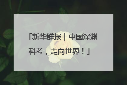 新华鲜报｜中国深渊科考，走向世界！