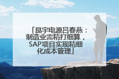 昆宇电源吕春燕：制造业需精打细算，SAP项目实现精细化成本管理