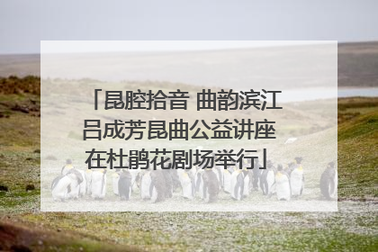 昆腔拾音 曲韵滨江 吕成芳昆曲公益讲座在杜鹃花剧场举行
