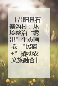 昔阳县石寨沟村：环境整治“绣出”生态画卷 “民宿+”撬动农文旅融合