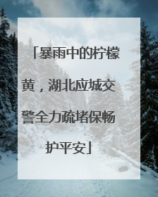 暴雨中的柠檬黄，湖北应城交警全力疏堵保畅护平安